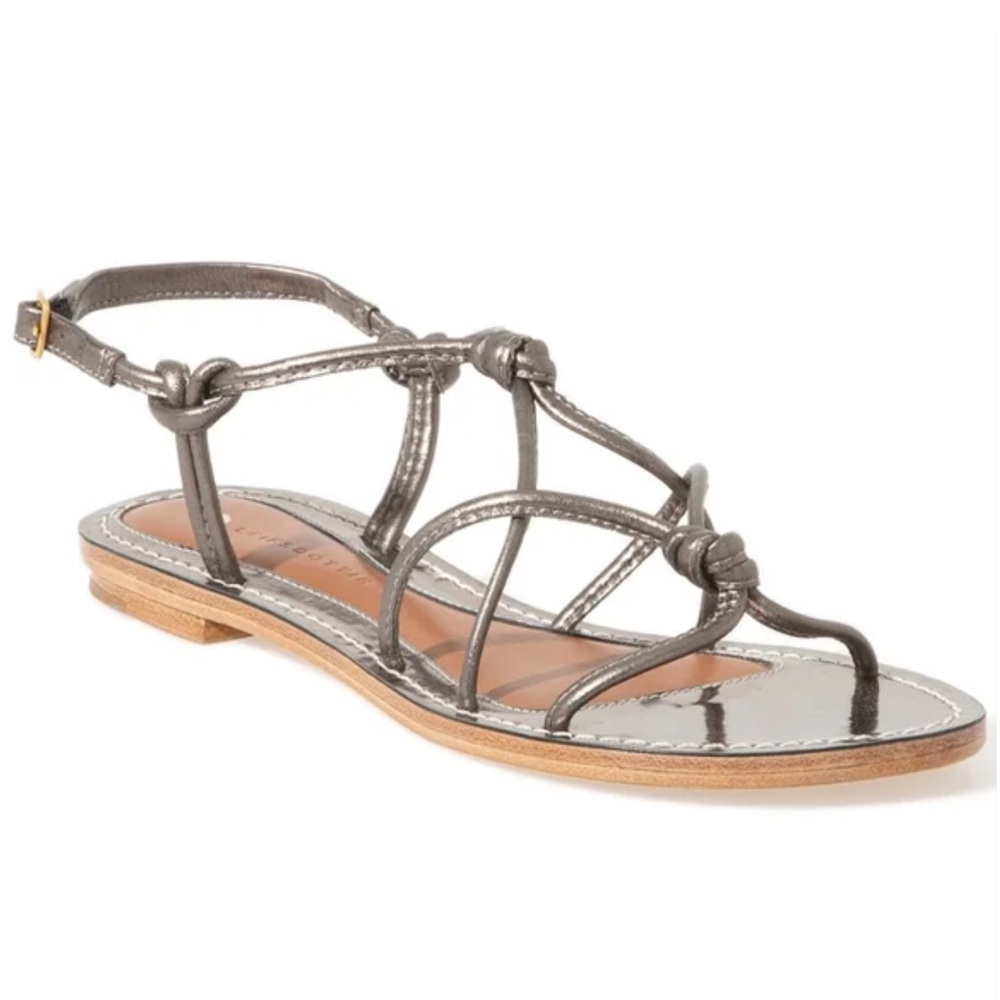 Leifsdottir Metallic Gray Sandals